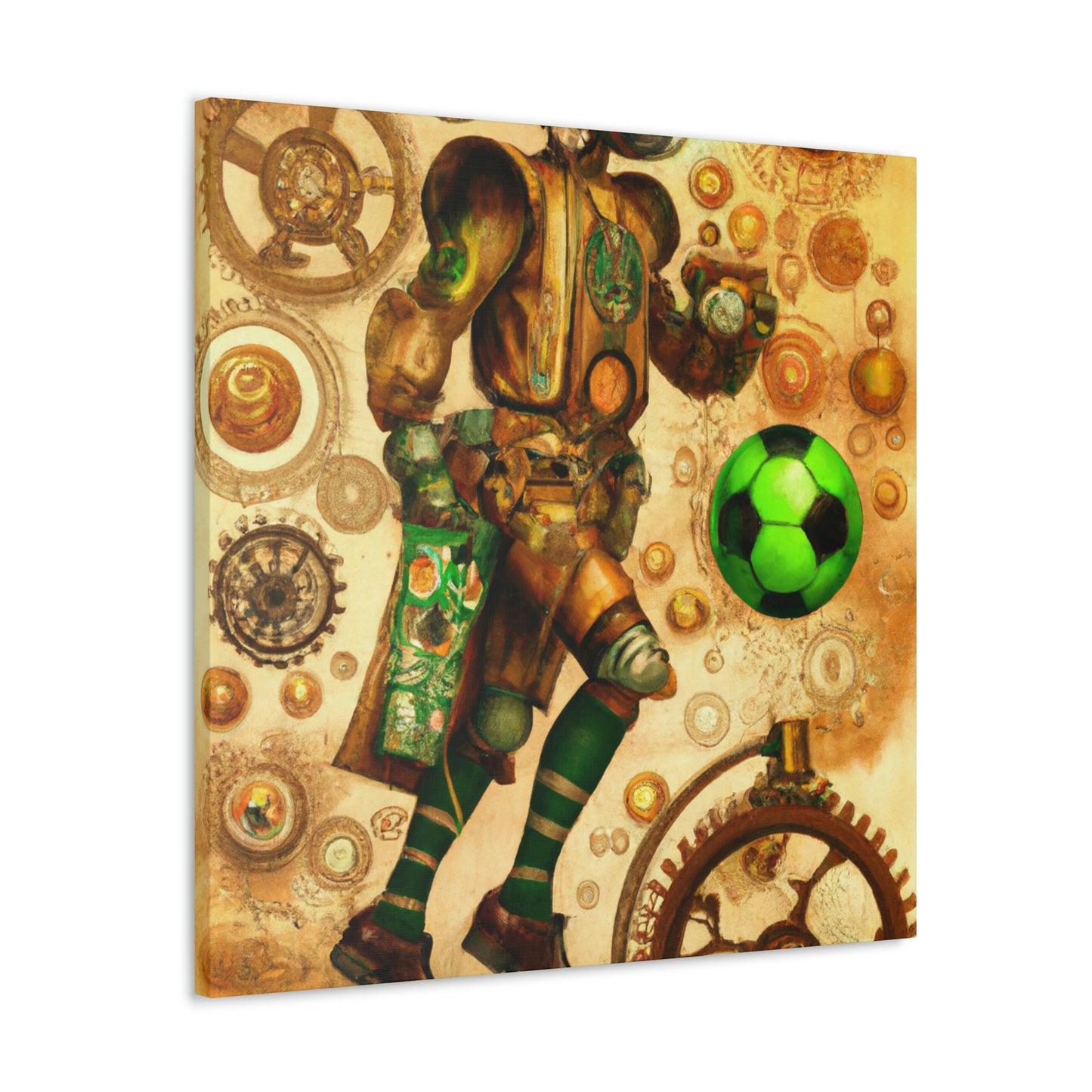 Soccer in Steampunk Age - Canvas