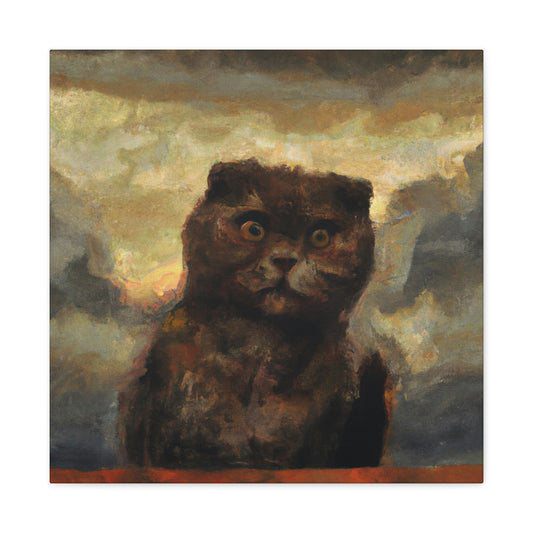 "Scottish Fold Reflection" - Canvas