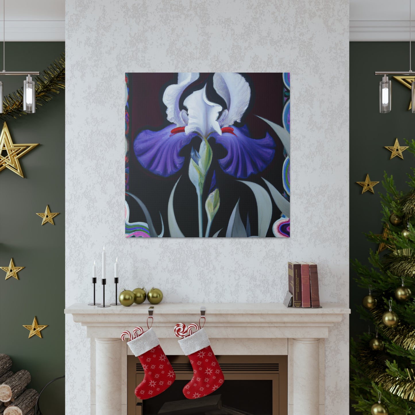 Dancing Iridescent Iris - Canvas