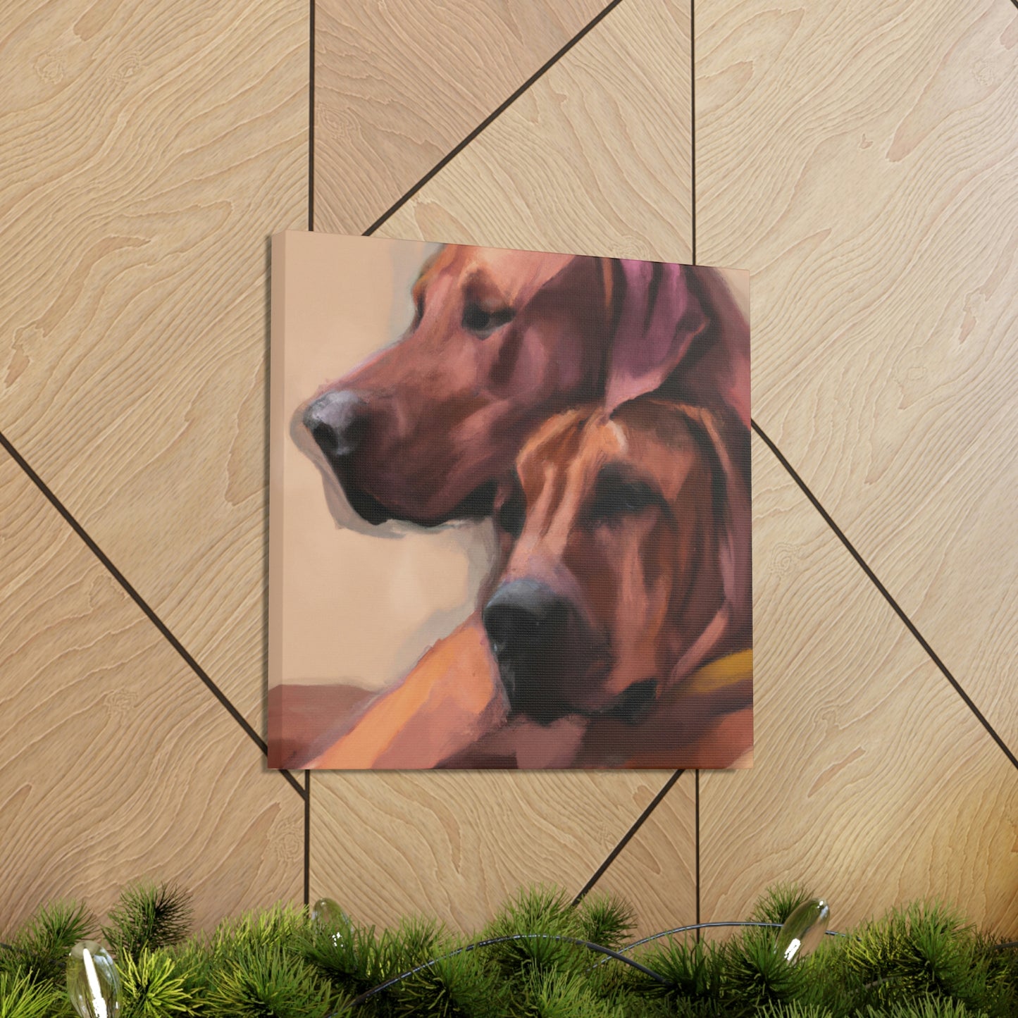 "Radiant Ridgeback Reflection" - Canvas