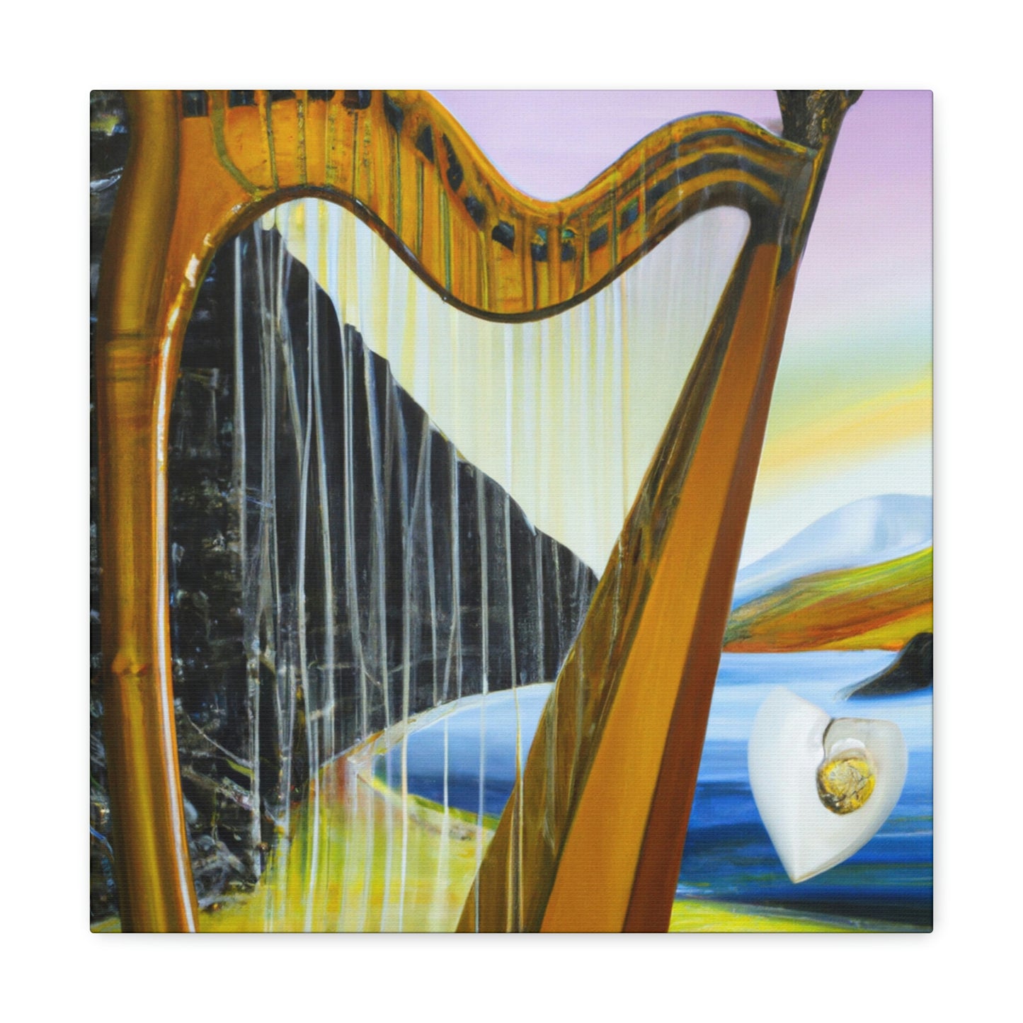 "Harp and Dreamscapes" - Canvas