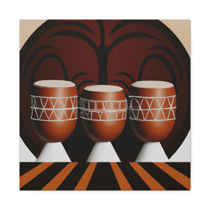 "Lively Deco Bongos" - Canvas