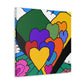 Heavenly Hearts Aflame - Canvas