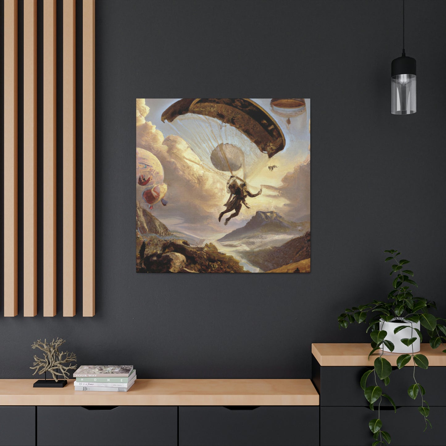 "Paratrooper's Heavenly Descent" - Canvas