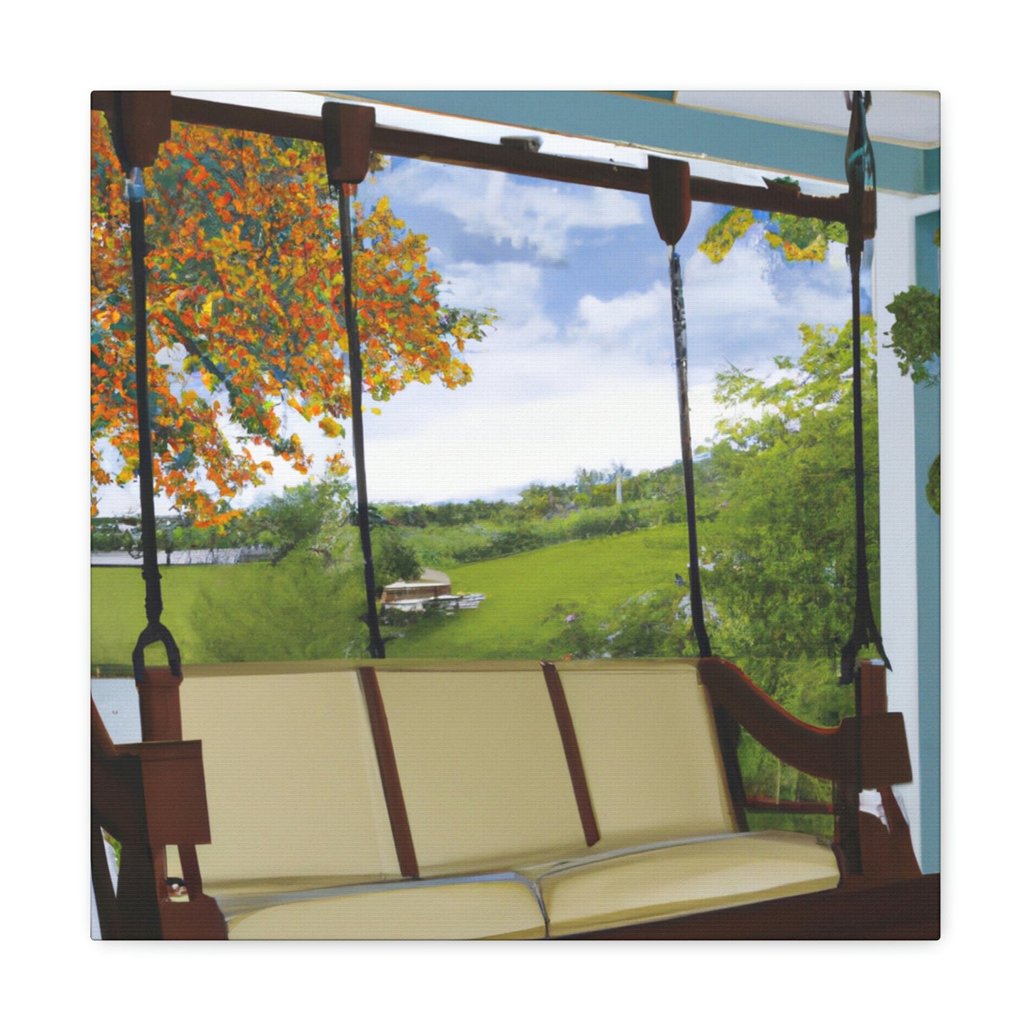 "Porch Swing in Bloom" - Canvas