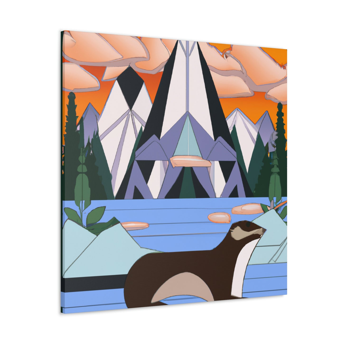 "Otterly Dazzling Deco" - Canvas