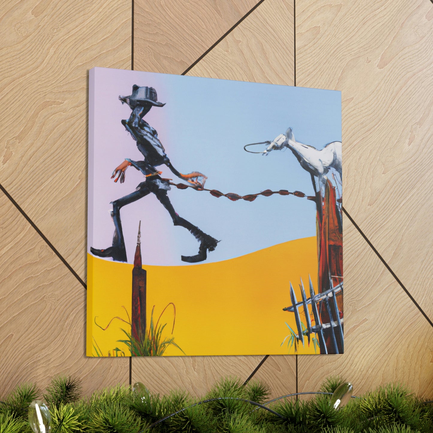 Barbed Dreams Fence - Canvas