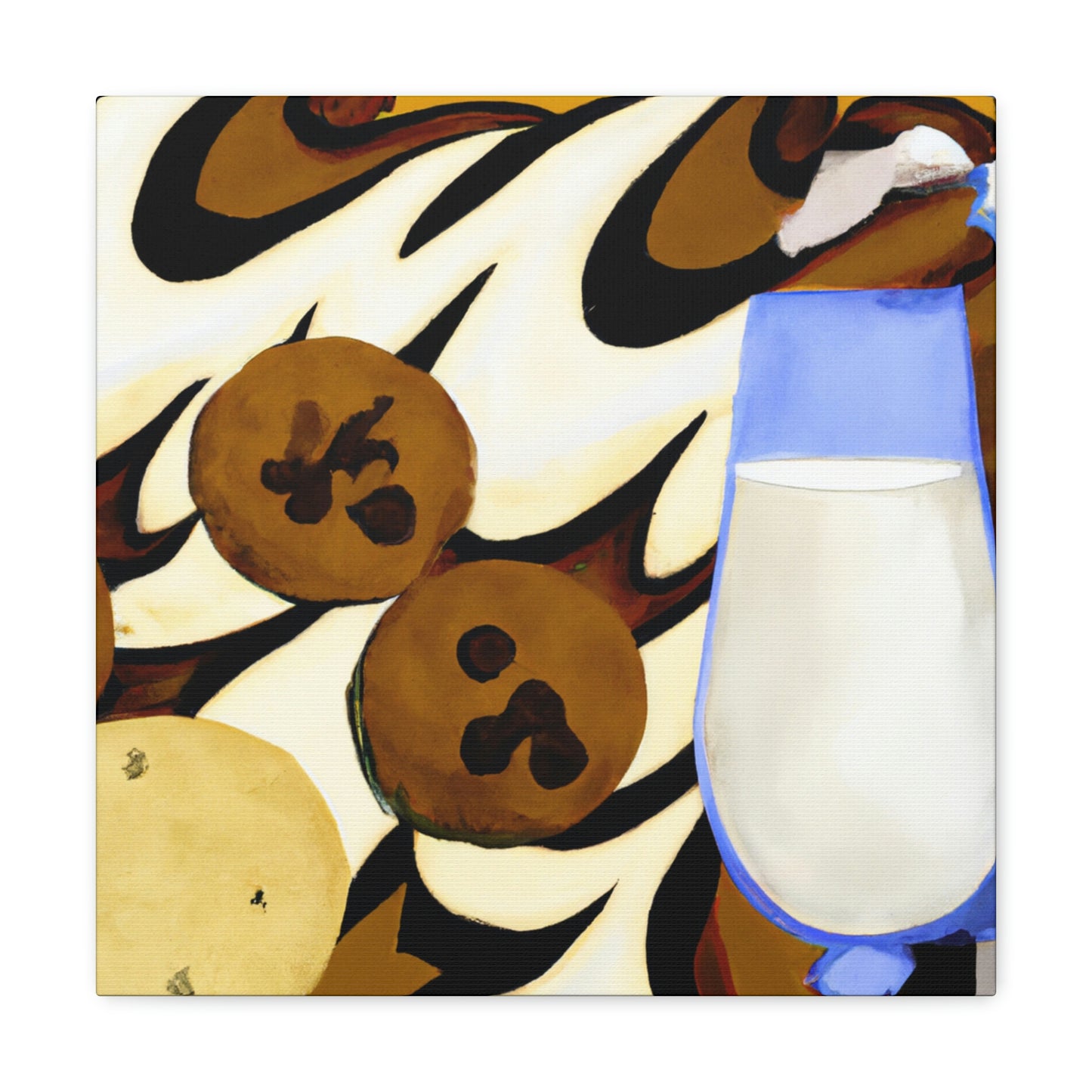 "Milk and Cookies Deco" - Canvas