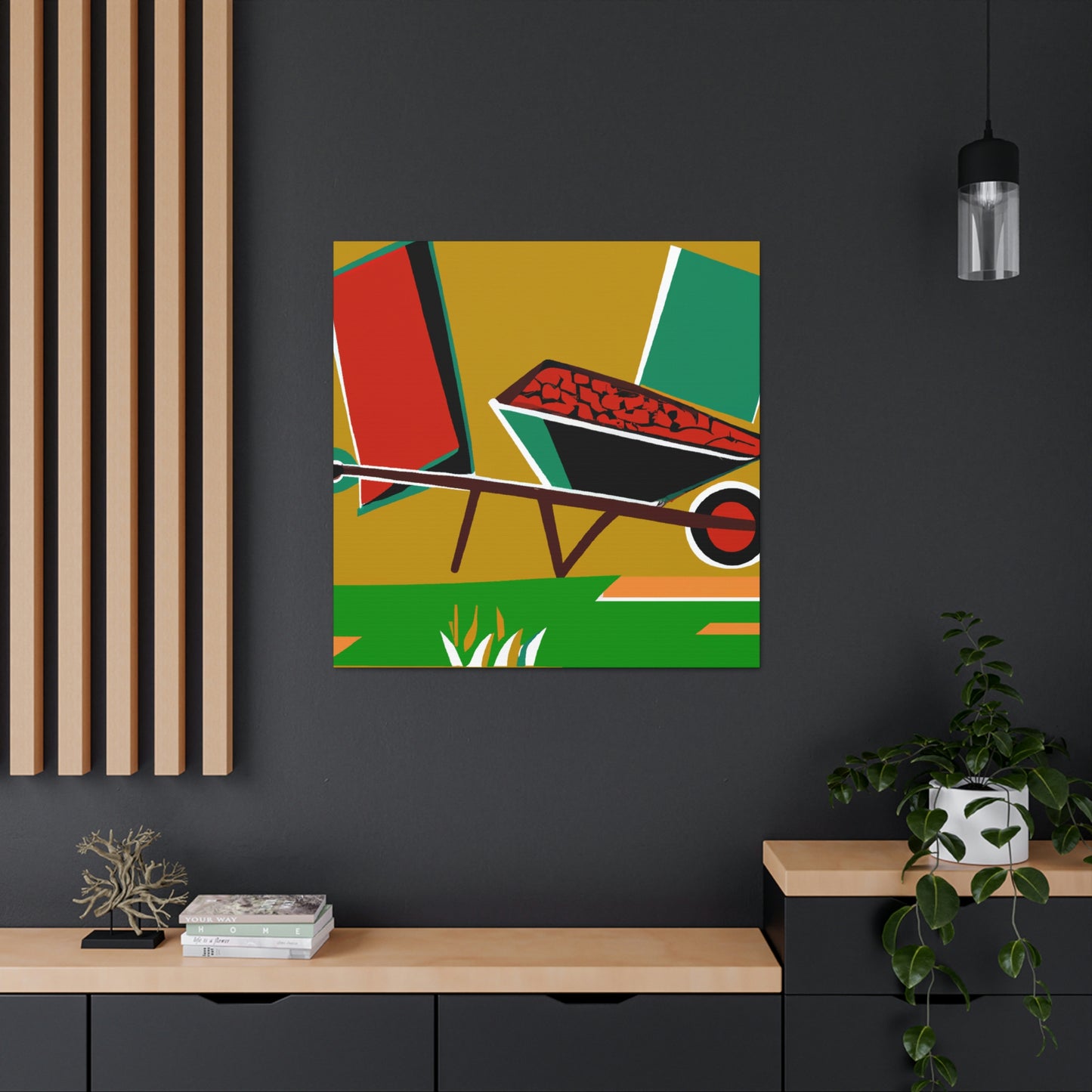 "Wheelbarrow in Motion" - Canvas