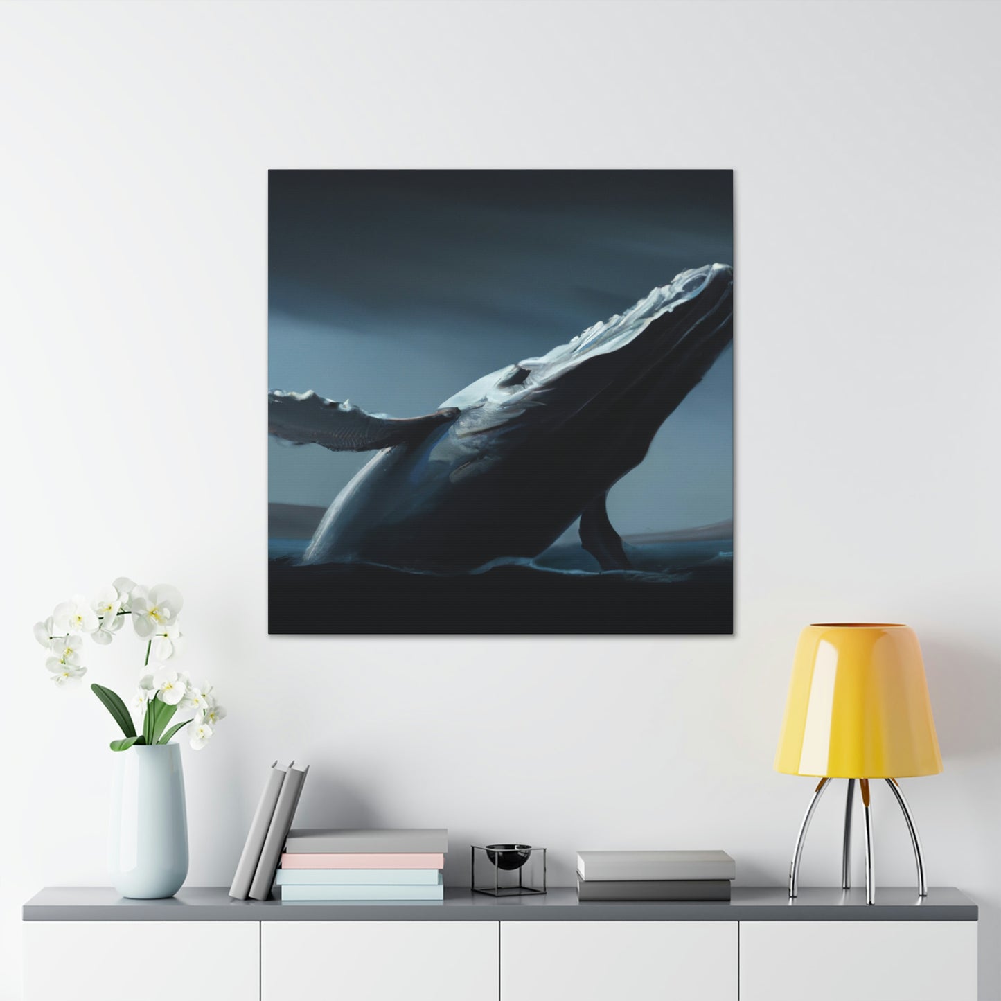 Humpback Whale in Neoclassicism - Canvas