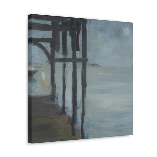 "Pier At Dusk Glows" - Canvas