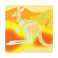 Kangaroo's Living Vividly - Canvas