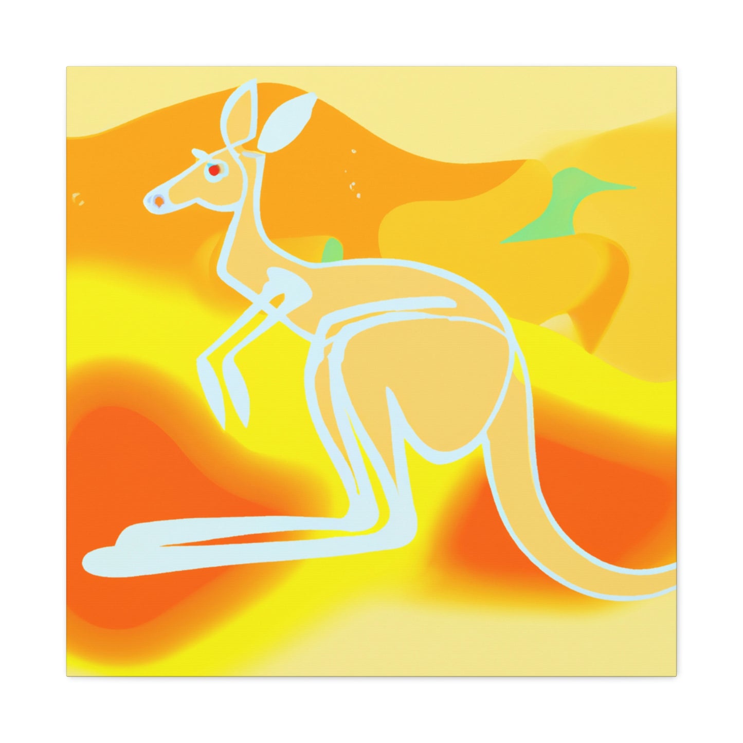 Kangaroo's Living Vividly - Canvas