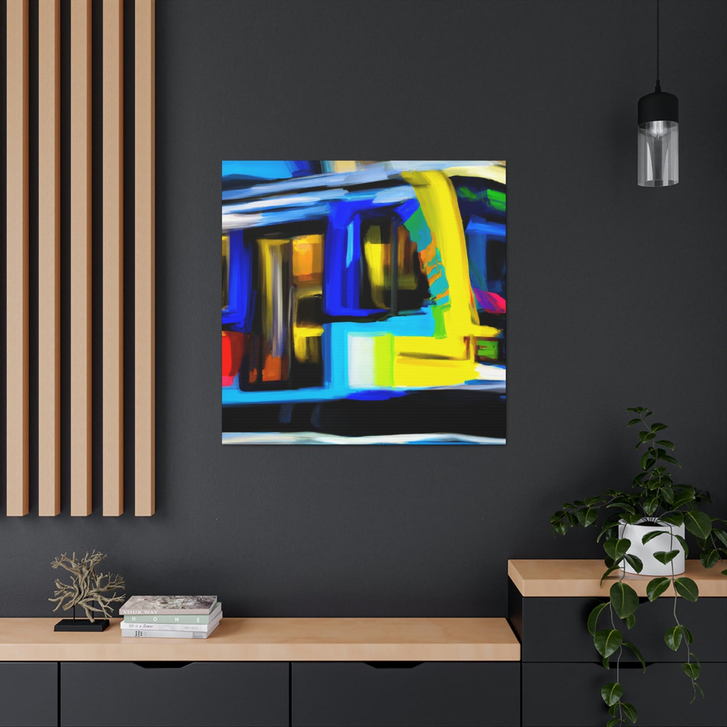 Subway Rising Moonlight - Canvas