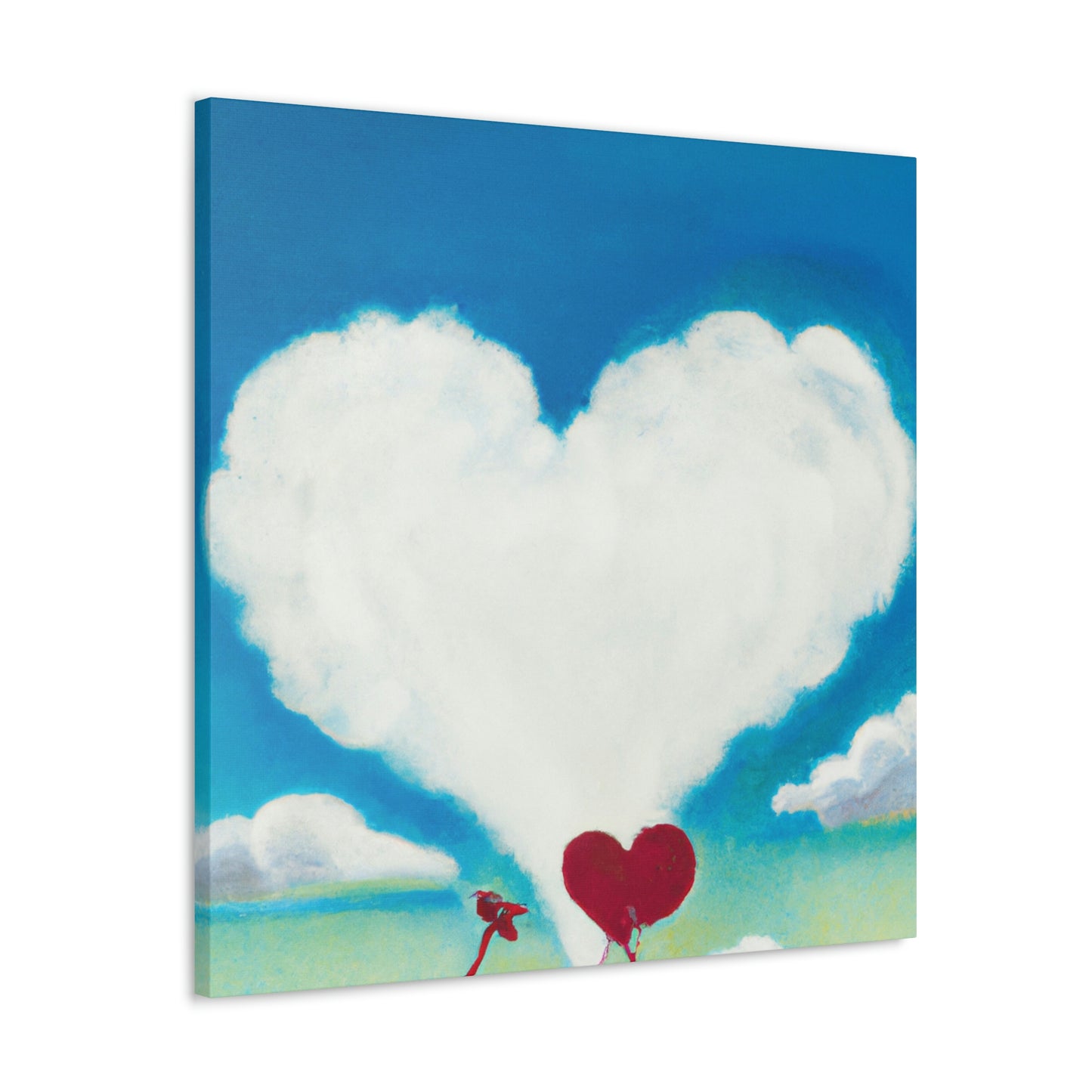 "Heart-Shaped Freedom Cloud" - Canvas