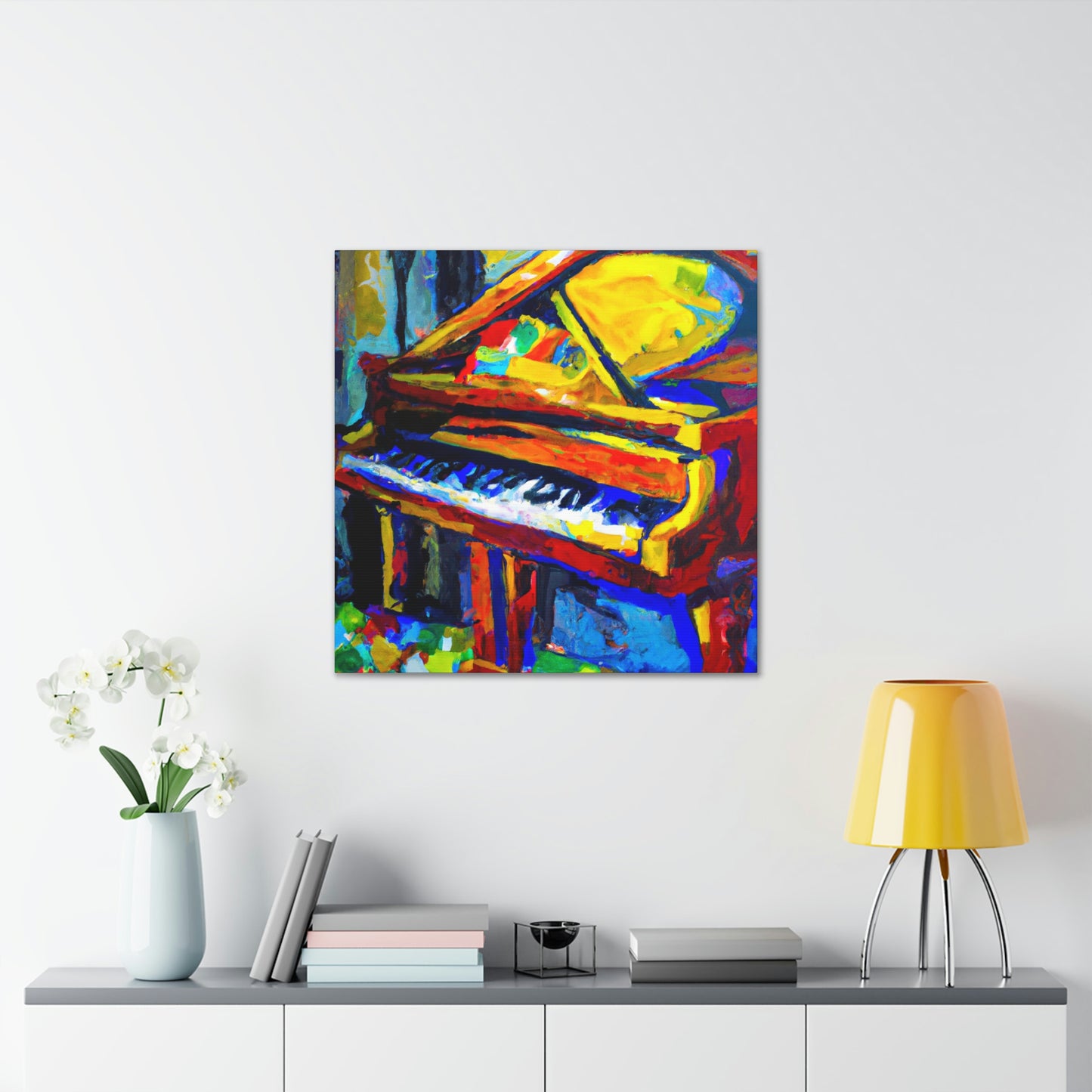 "Playing Piano in Color" - Canvas