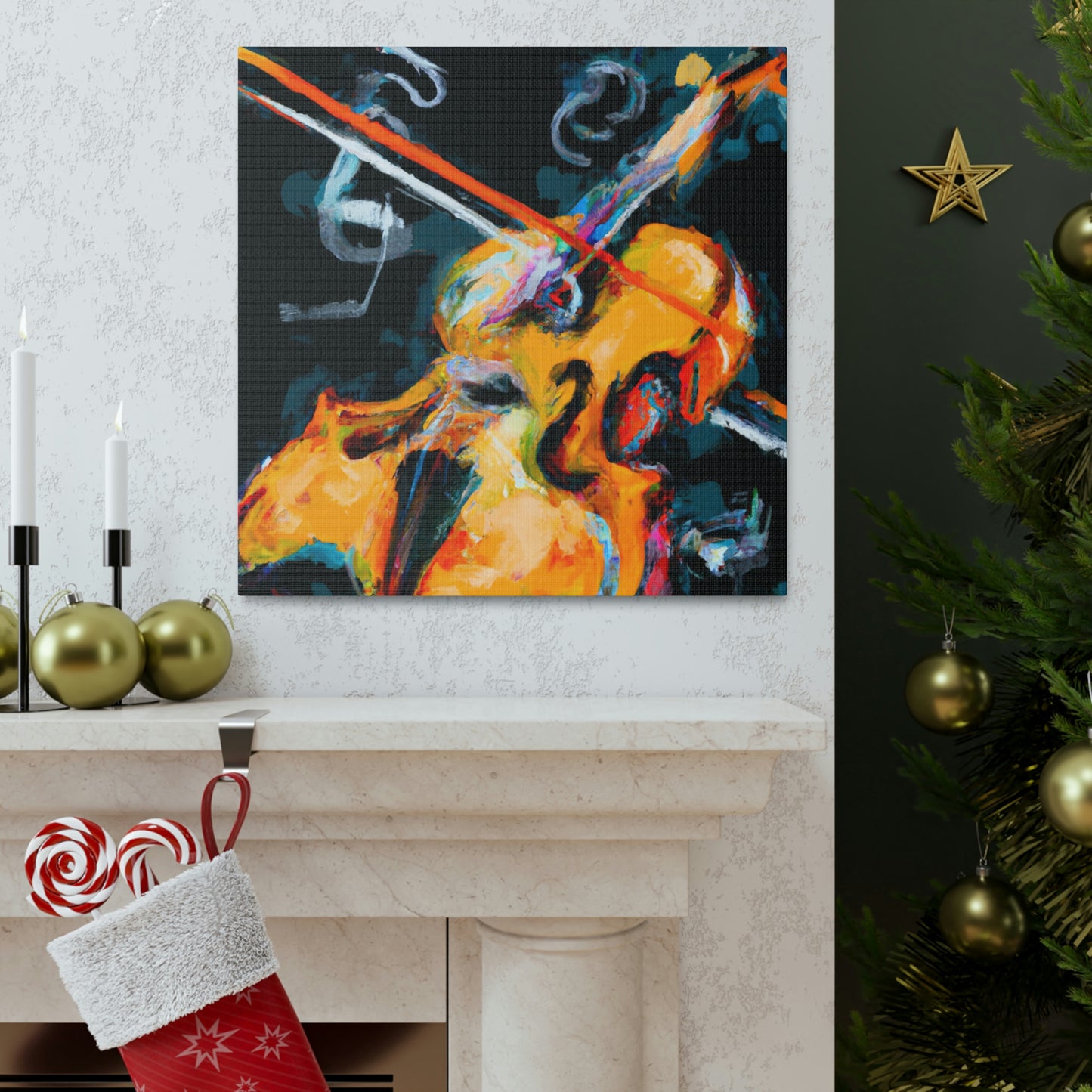 "Vibrant Violin Melody" - Canvas