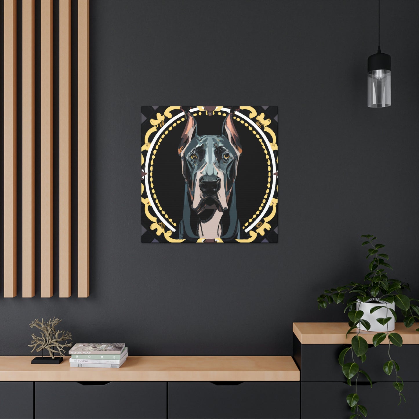 “Gilded Great Dane” - Canvas