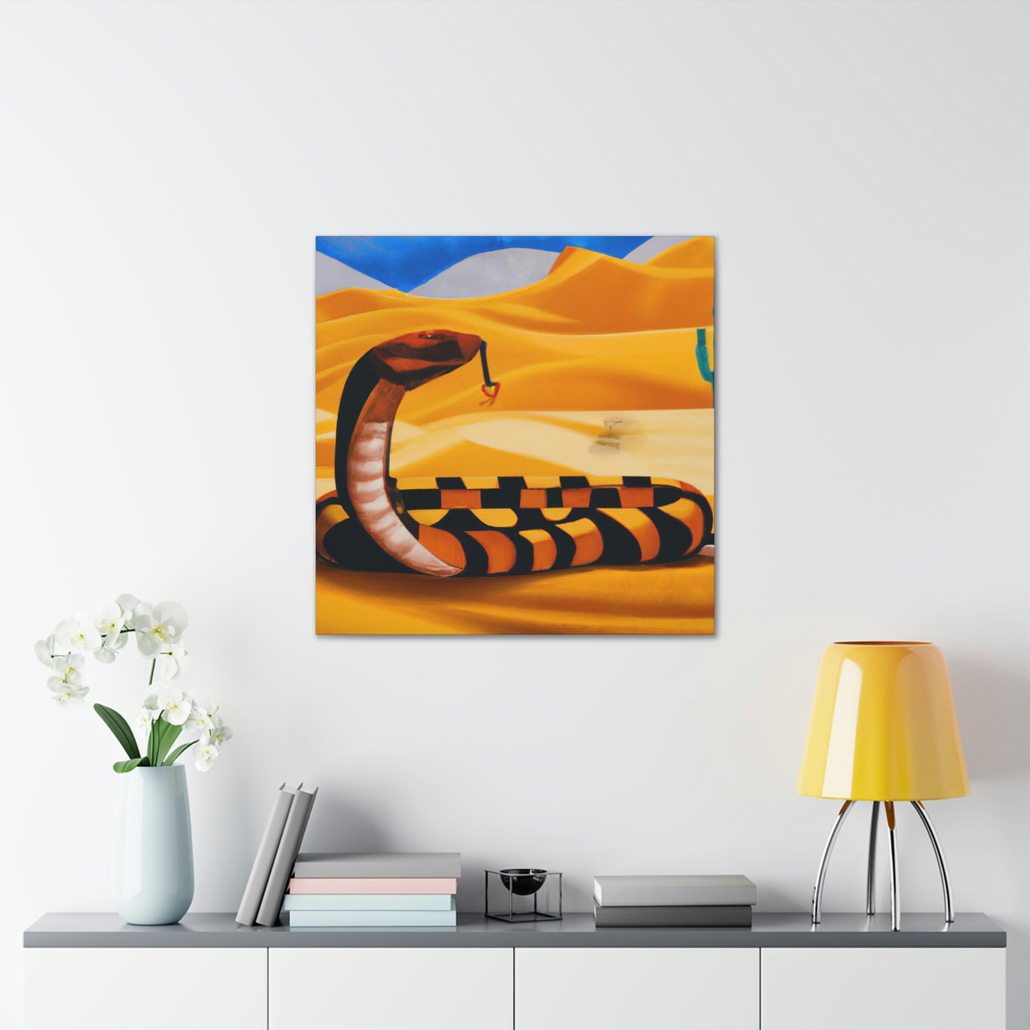 "Striking Rattlesnake Deco" - Canvas