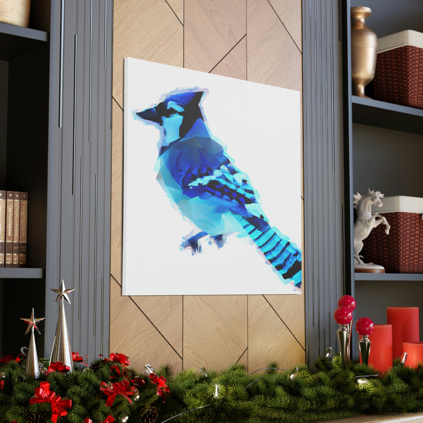 "Blue Jay Reflection Art" - Canvas