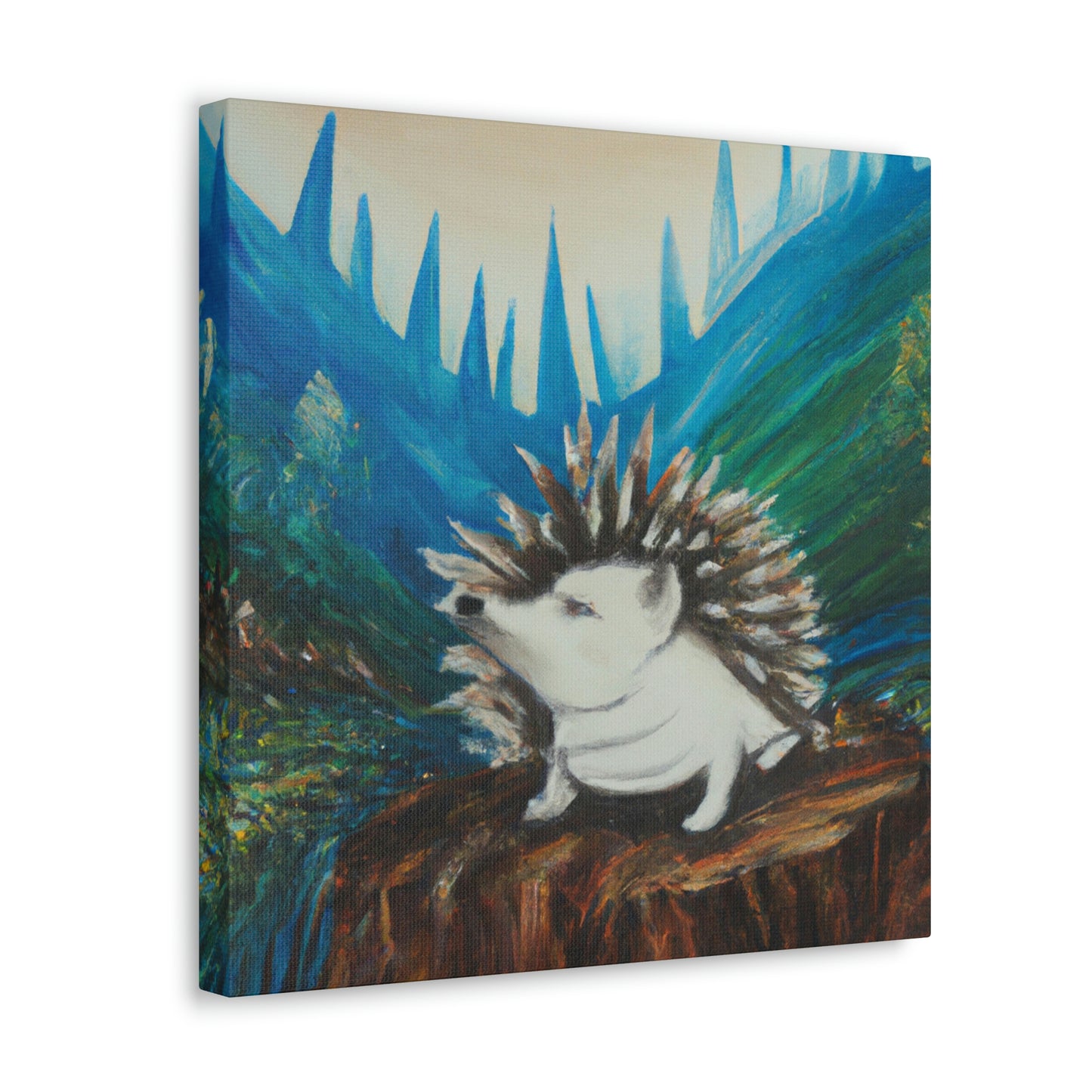 "Hedgehog in Deco Style" - Canvas