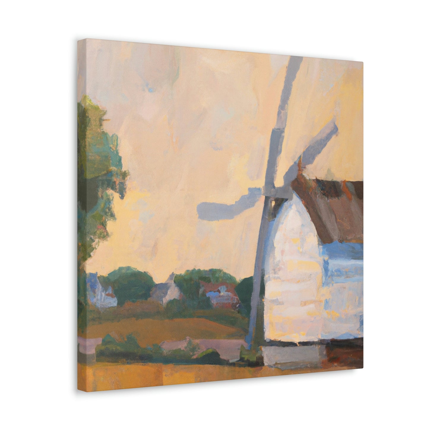 Windmill in the Mist - Canvas