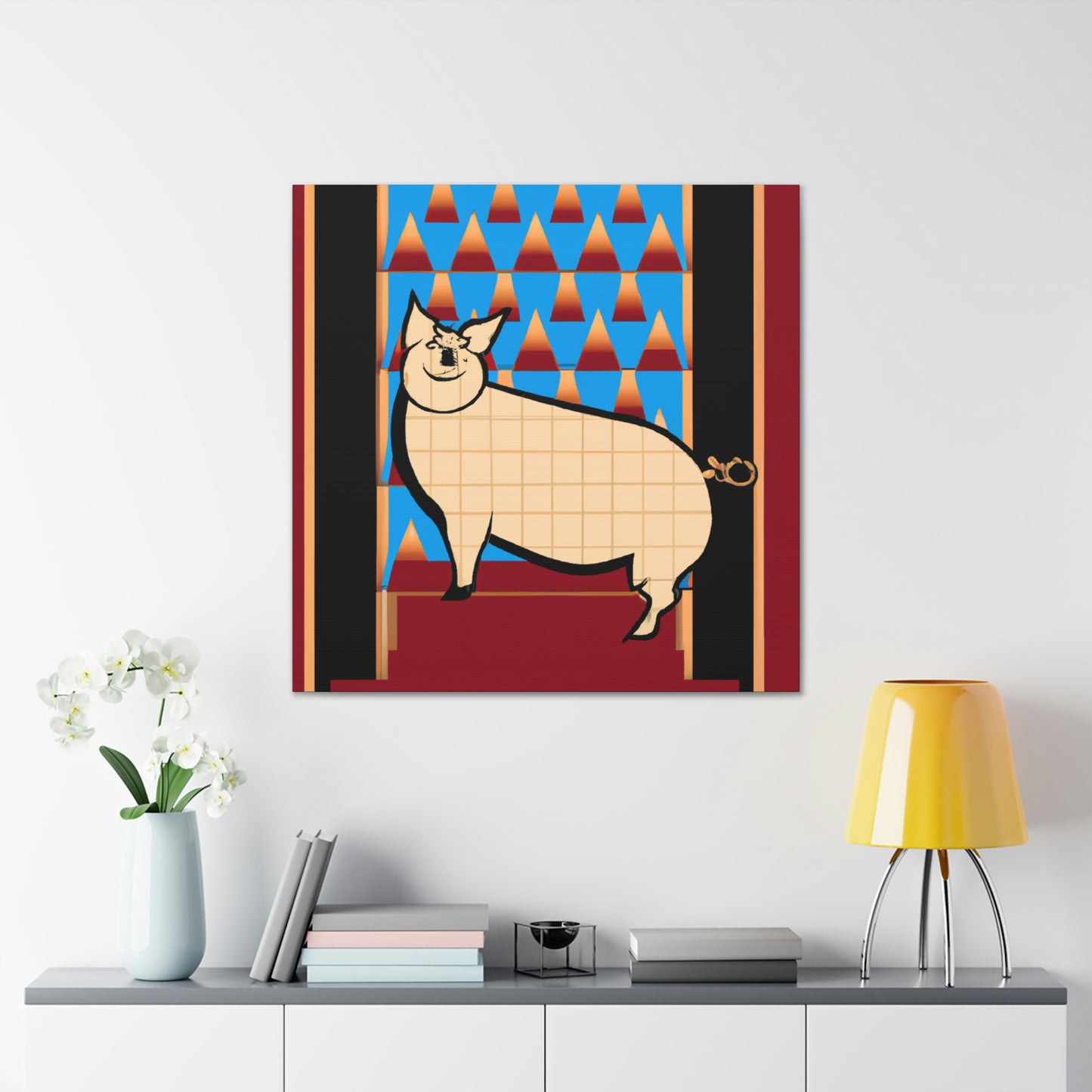 "Pig of Pleasure's Glow" - Canvas