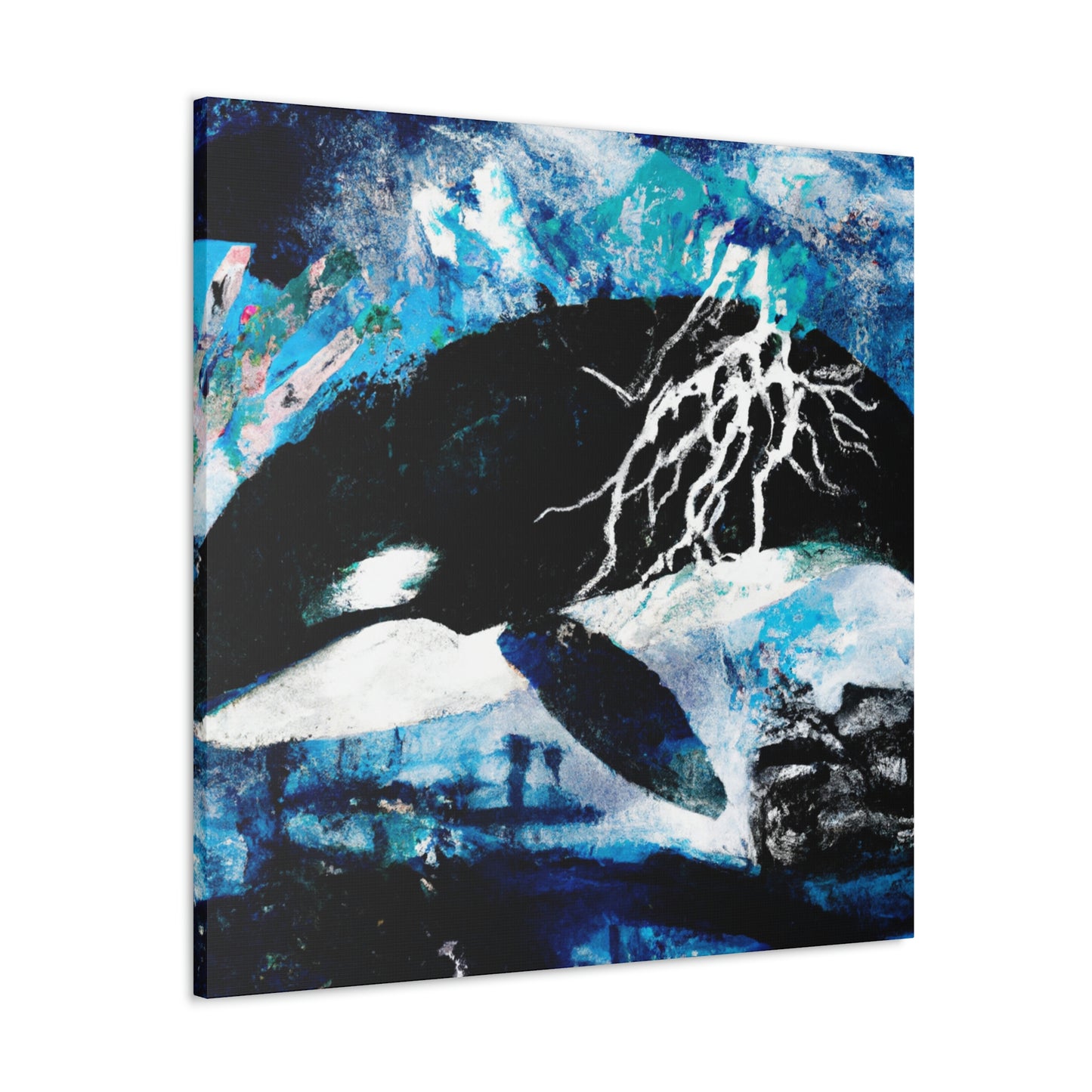 Whale in Abstract Form - Canvas