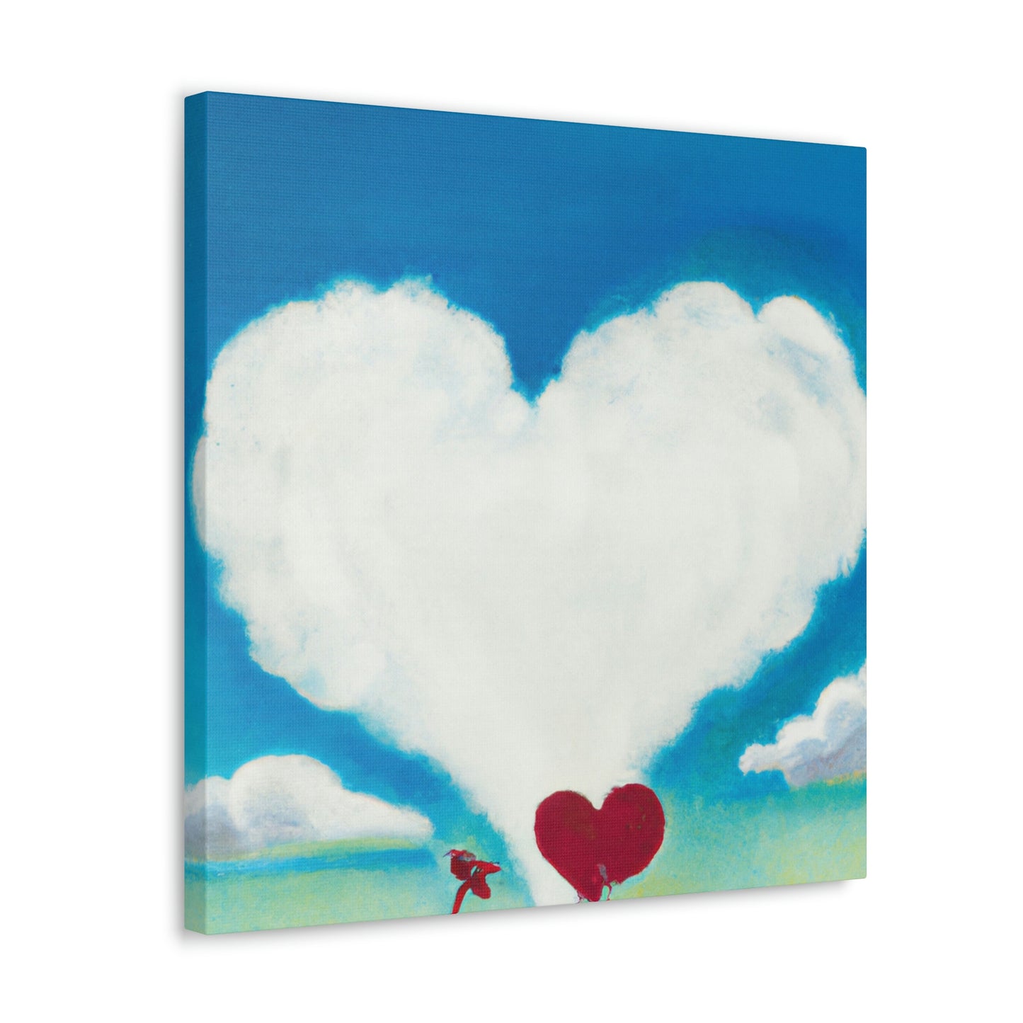 "Heart-Shaped Freedom Cloud" - Canvas