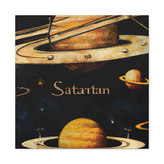 Saturn's Steampunk Gears - Canvas