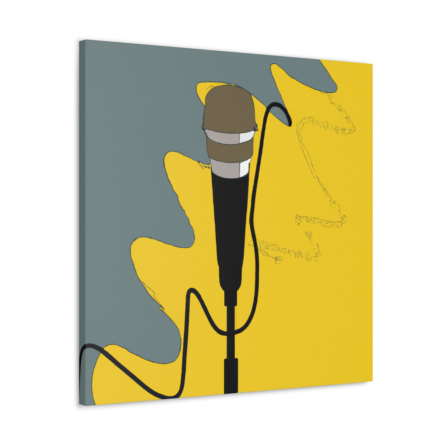 "Microphone Minimalism". - Canvas