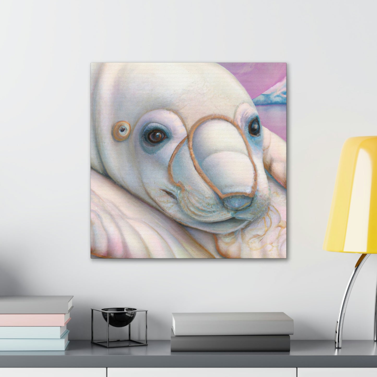 Beluga Whale Bliss - Canvas