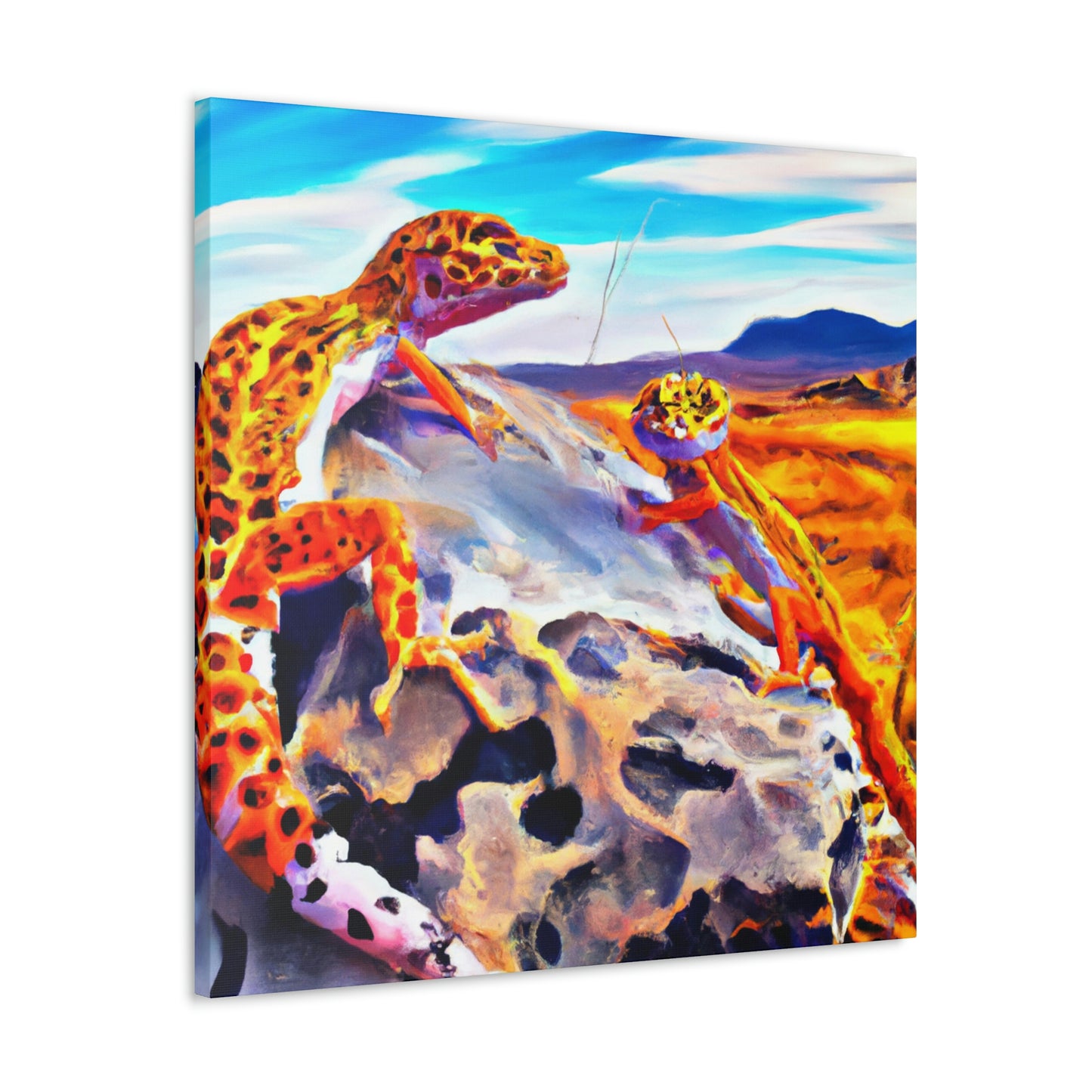 Leopard Gecko Expressionism - Canvas