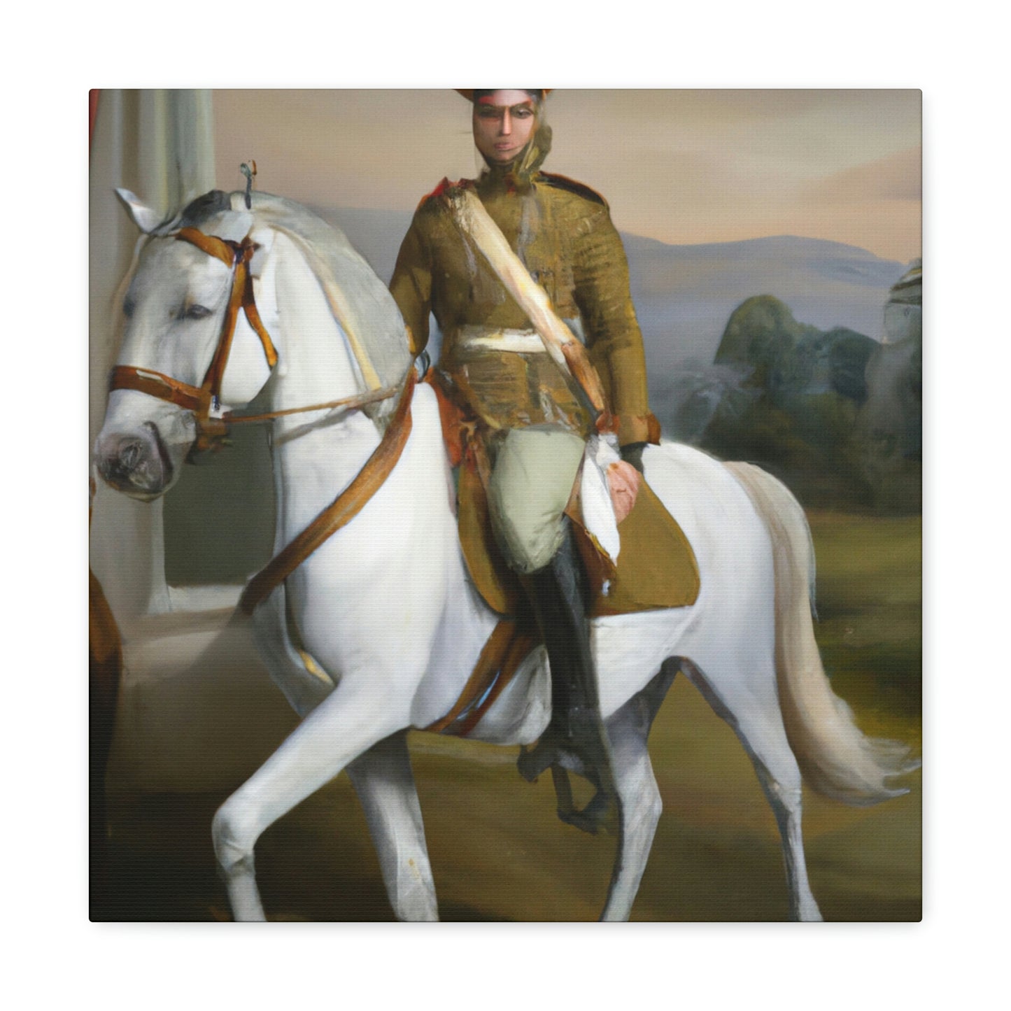 Galloping Cavalryman. - Canvas