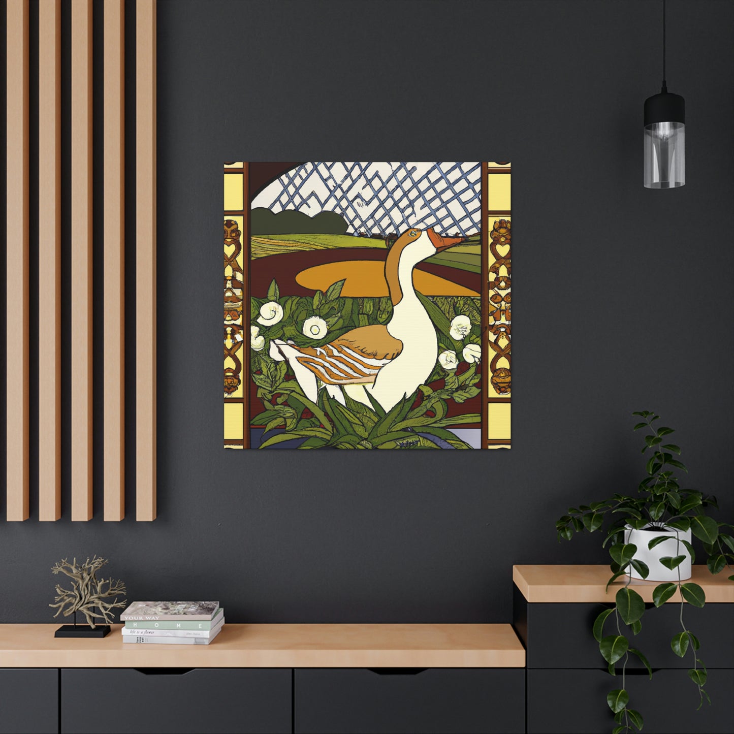 "Goose in Art Nouveau" - Canvas