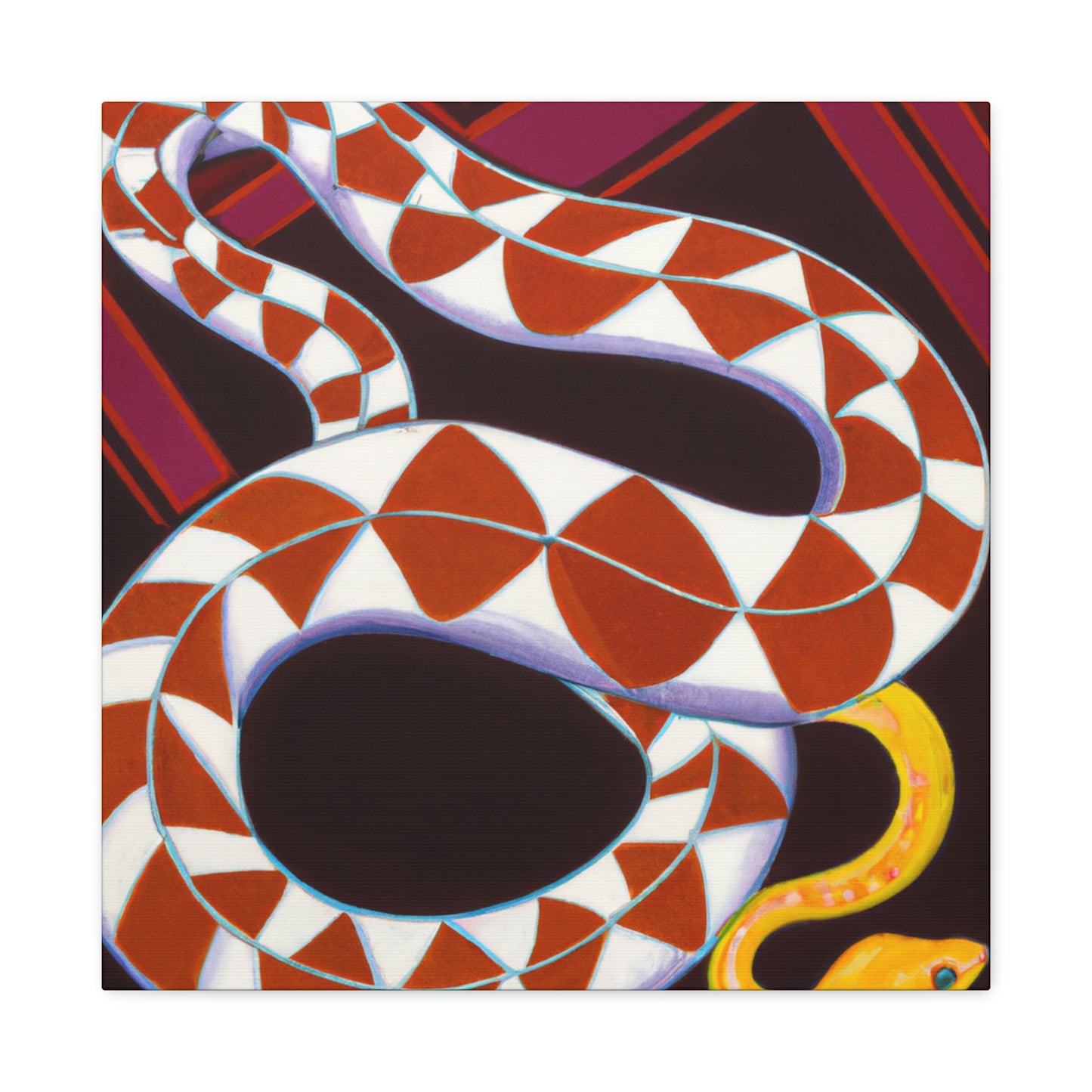 "Snake with Deco Poise" - Canvas