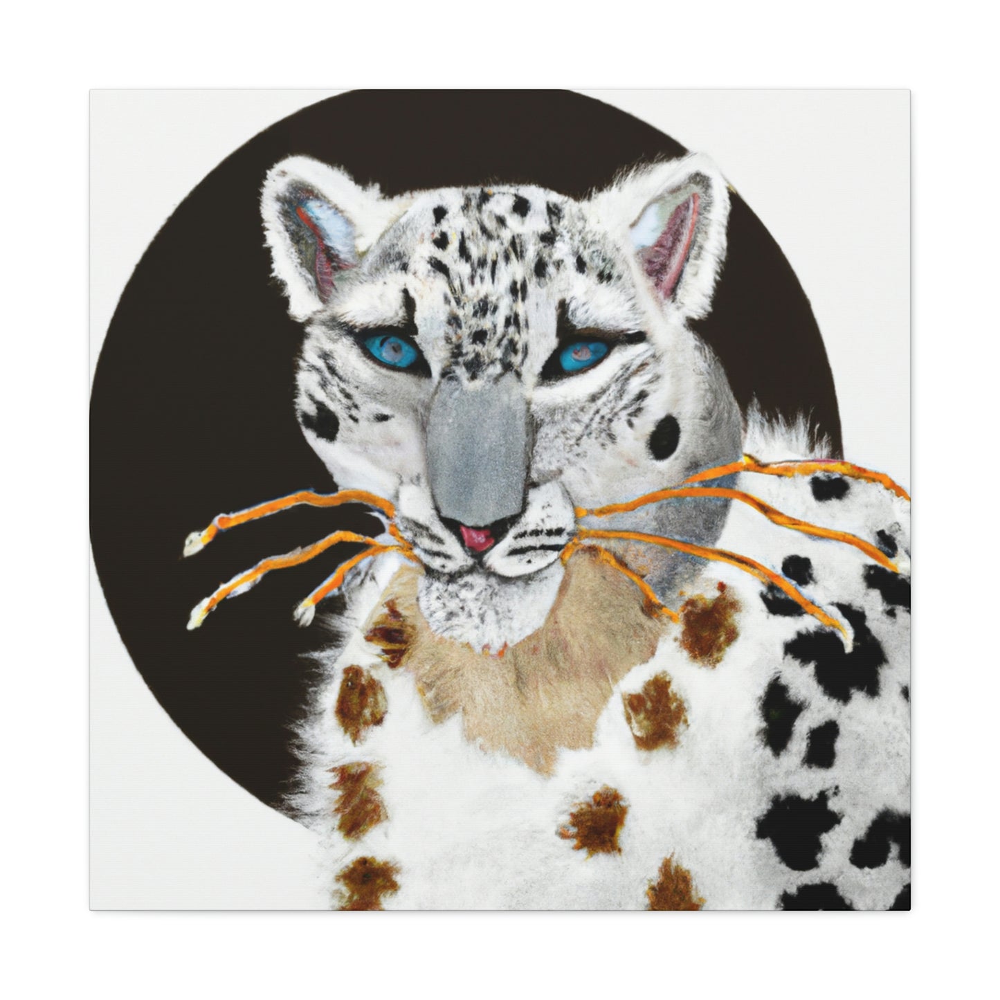 Snow Leopard Slumbering - Canvas