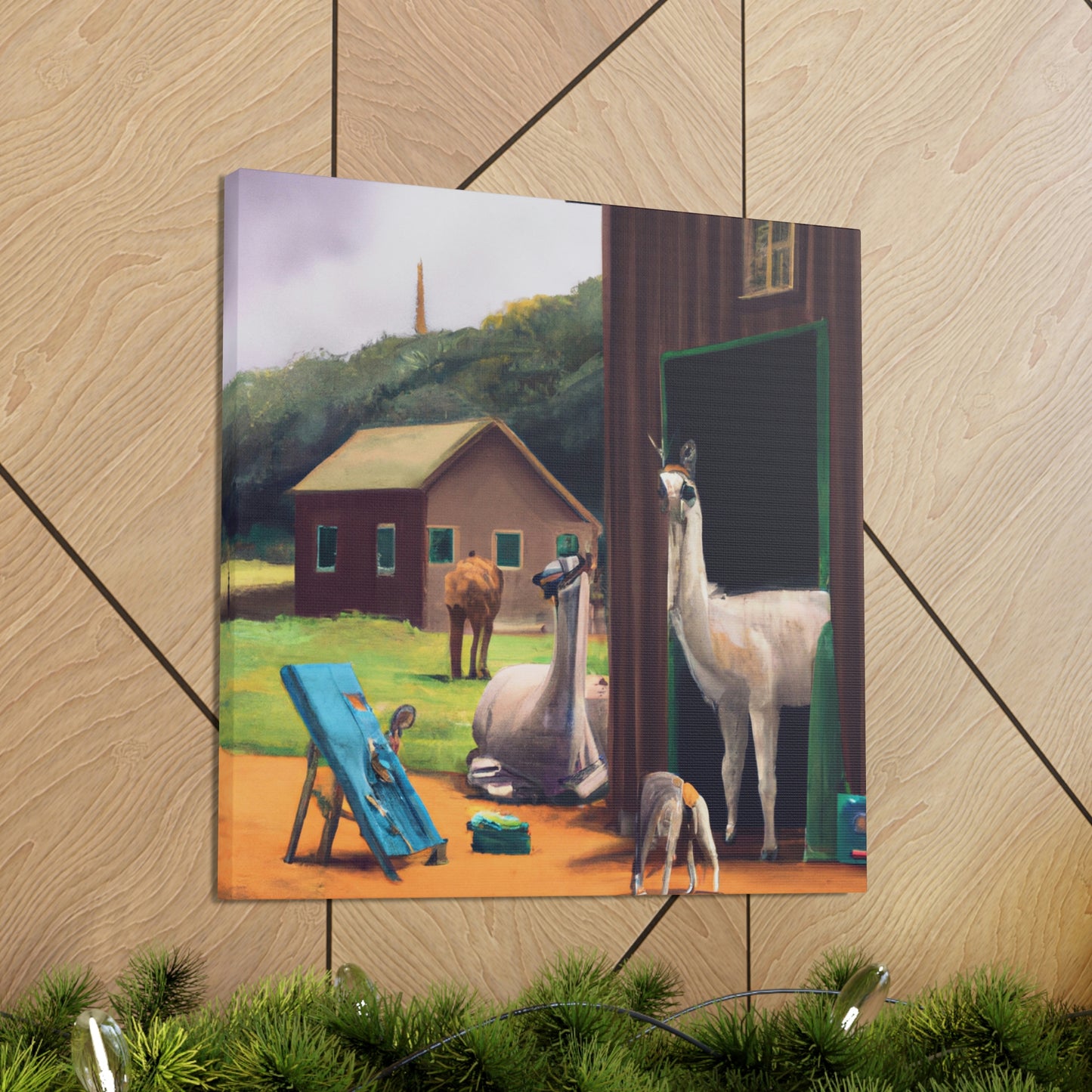 Llama at Sunrise. - Canvas