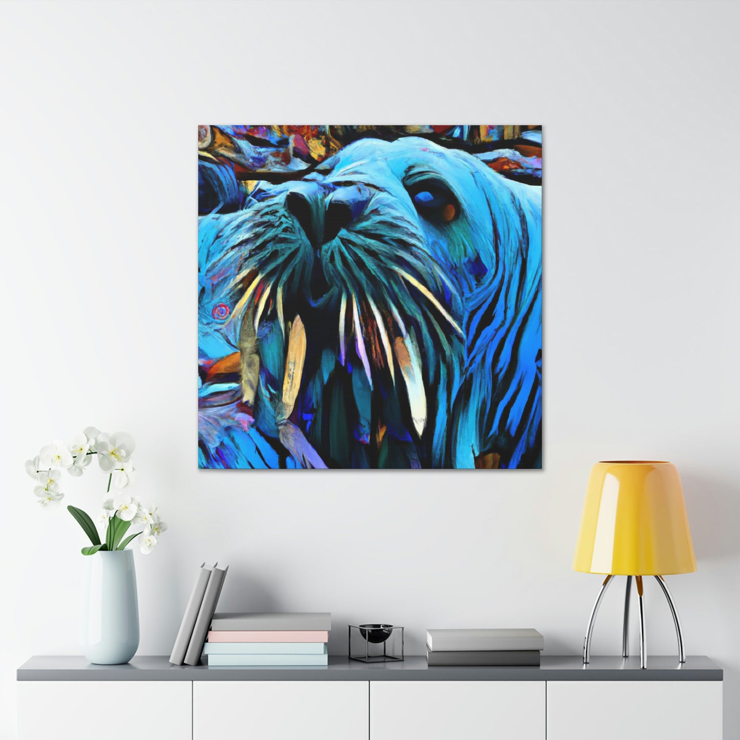 Walrus on a Wave - Canvas