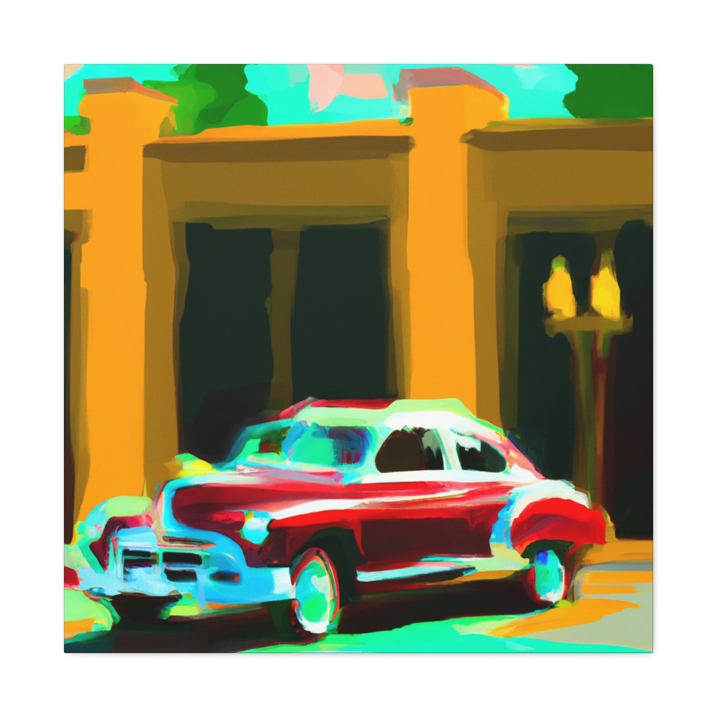 "Minimalist Classic Automobile" - Canvas