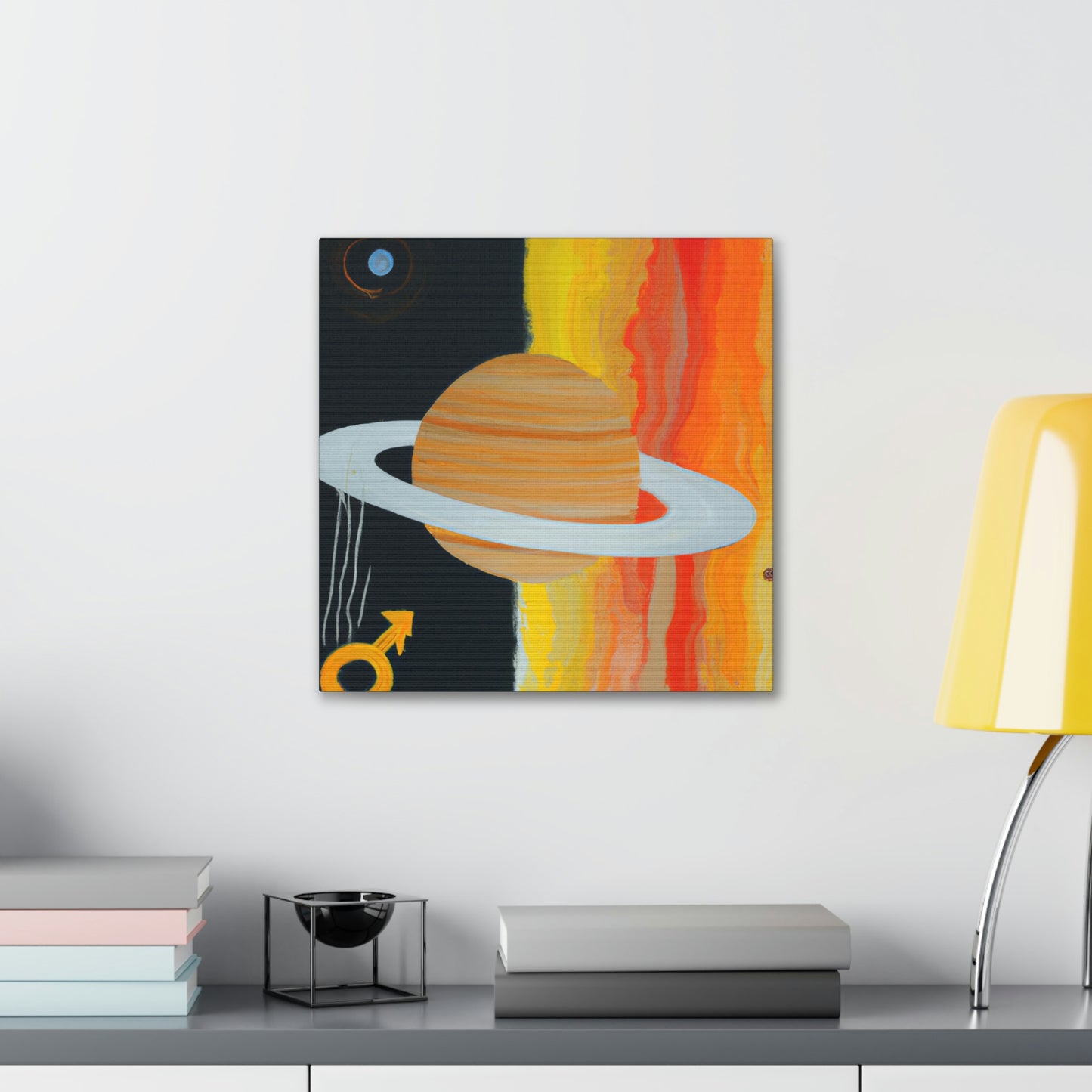 Saturn's Majestic Glow - Canvas