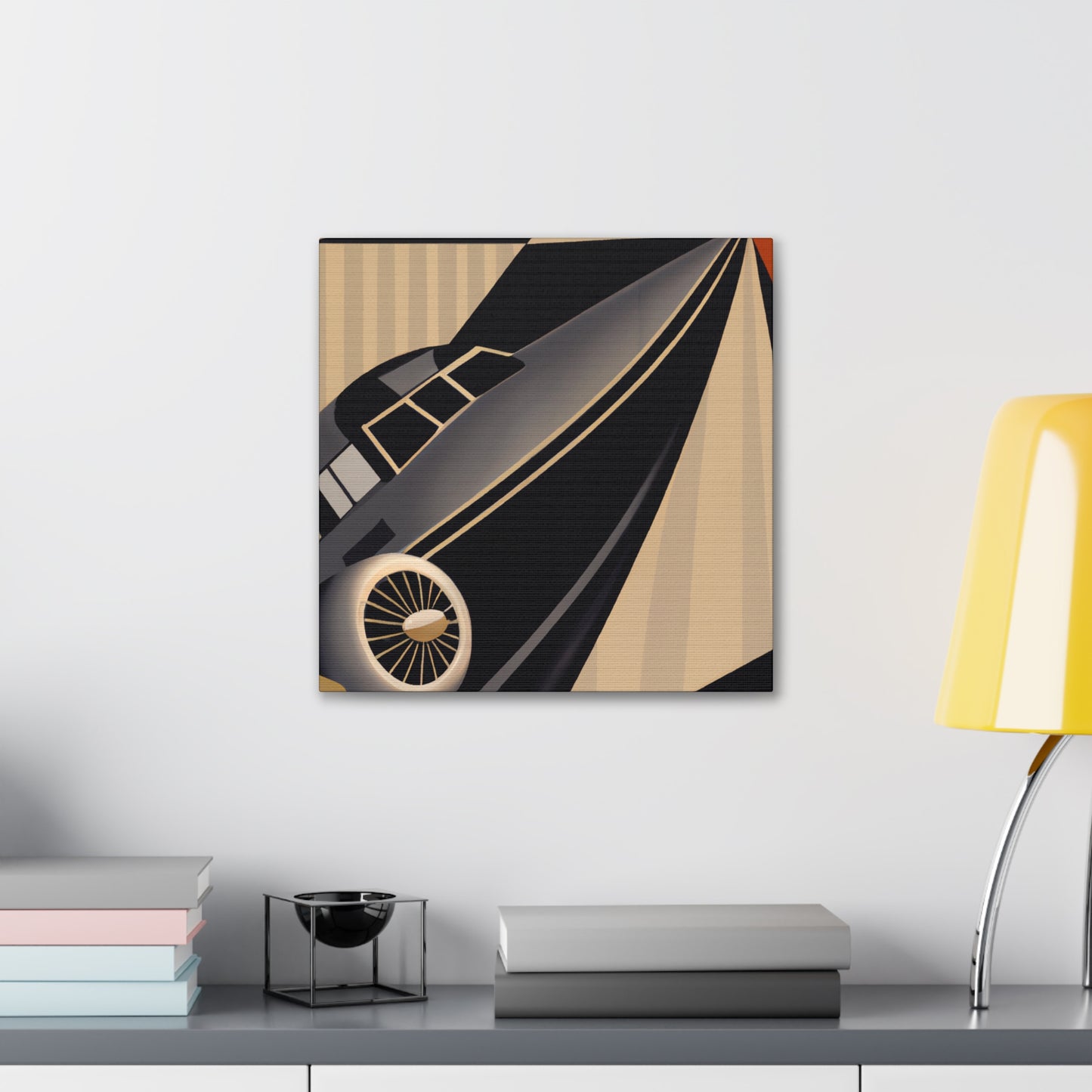 "Vintage Airplane Soaring" - Canvas