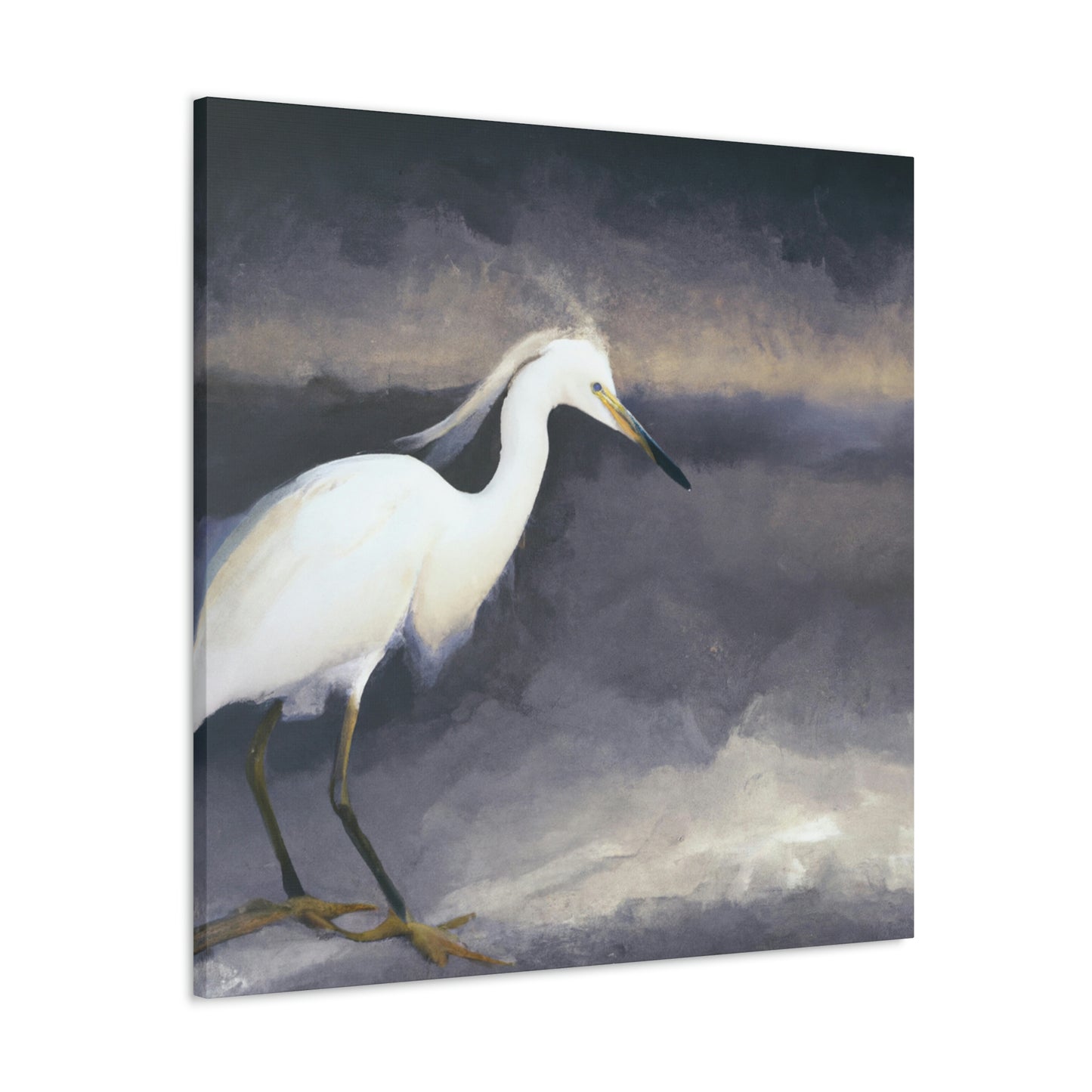 "Whiteness of Egret Winter" - Canvas