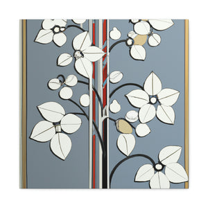 "Deco Dogwood Symphony" - Canvas