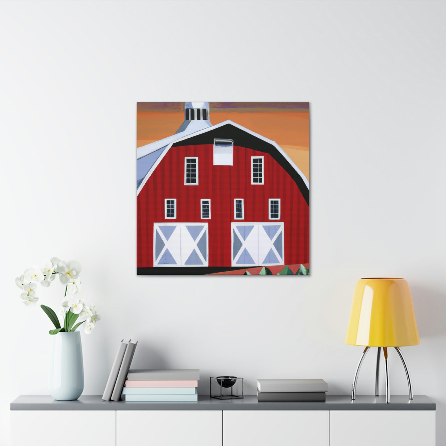 "The Gleaming Barnscape" - Canvas