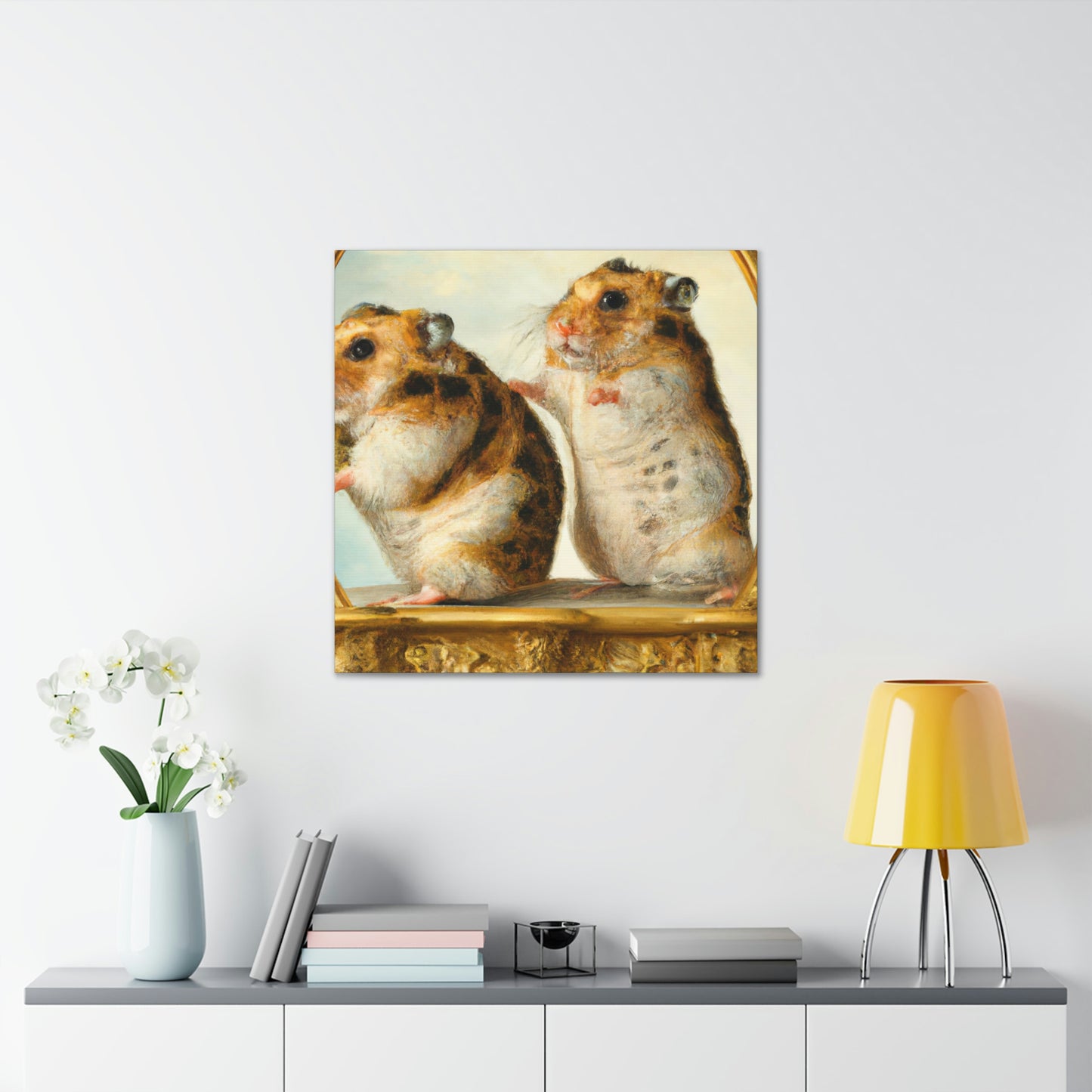 "Hamsters in Baroque". - Canvas