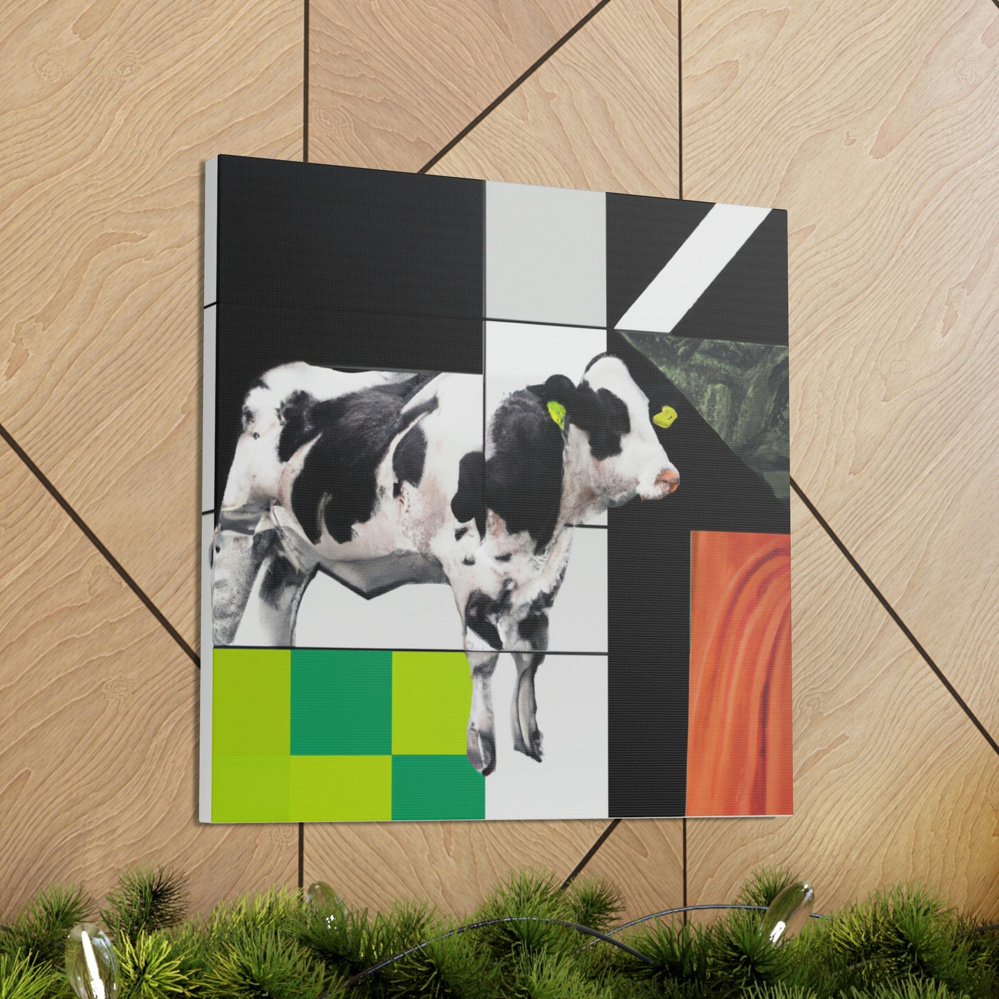 Cow's Lifelike Lament - Canvas