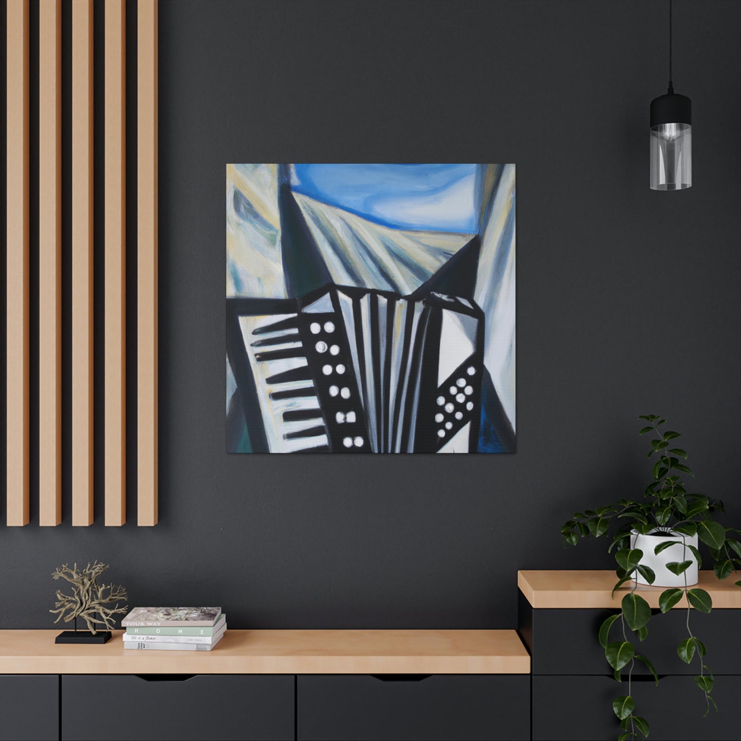 Accordion in Expressionism - Canvas