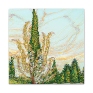 Cypress Tree Reflection - Canvas