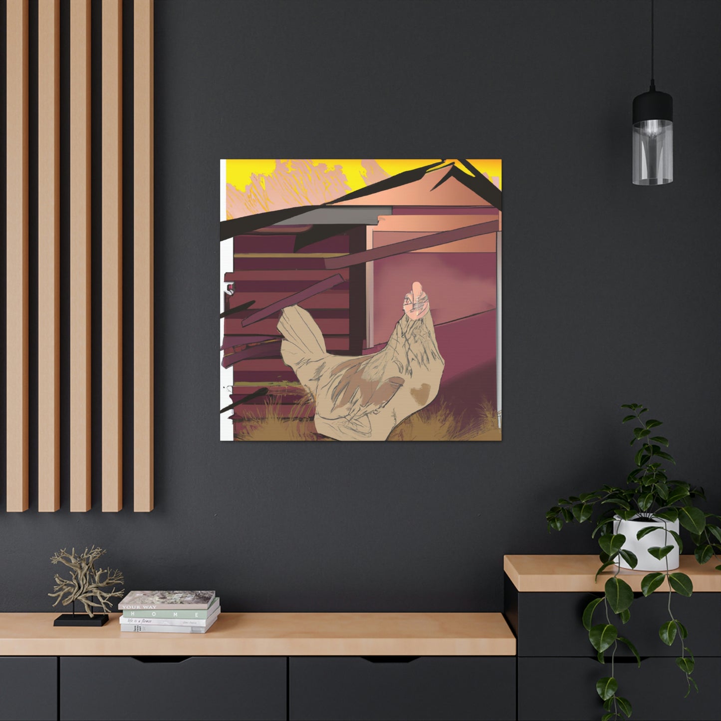 Hen in the City - Canvas